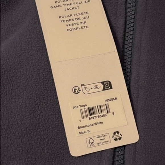ALO Yoga Bluestone Fleece Jacket - Picture 5 of 5